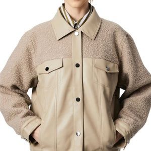Bernie Beige Leather Jacket
